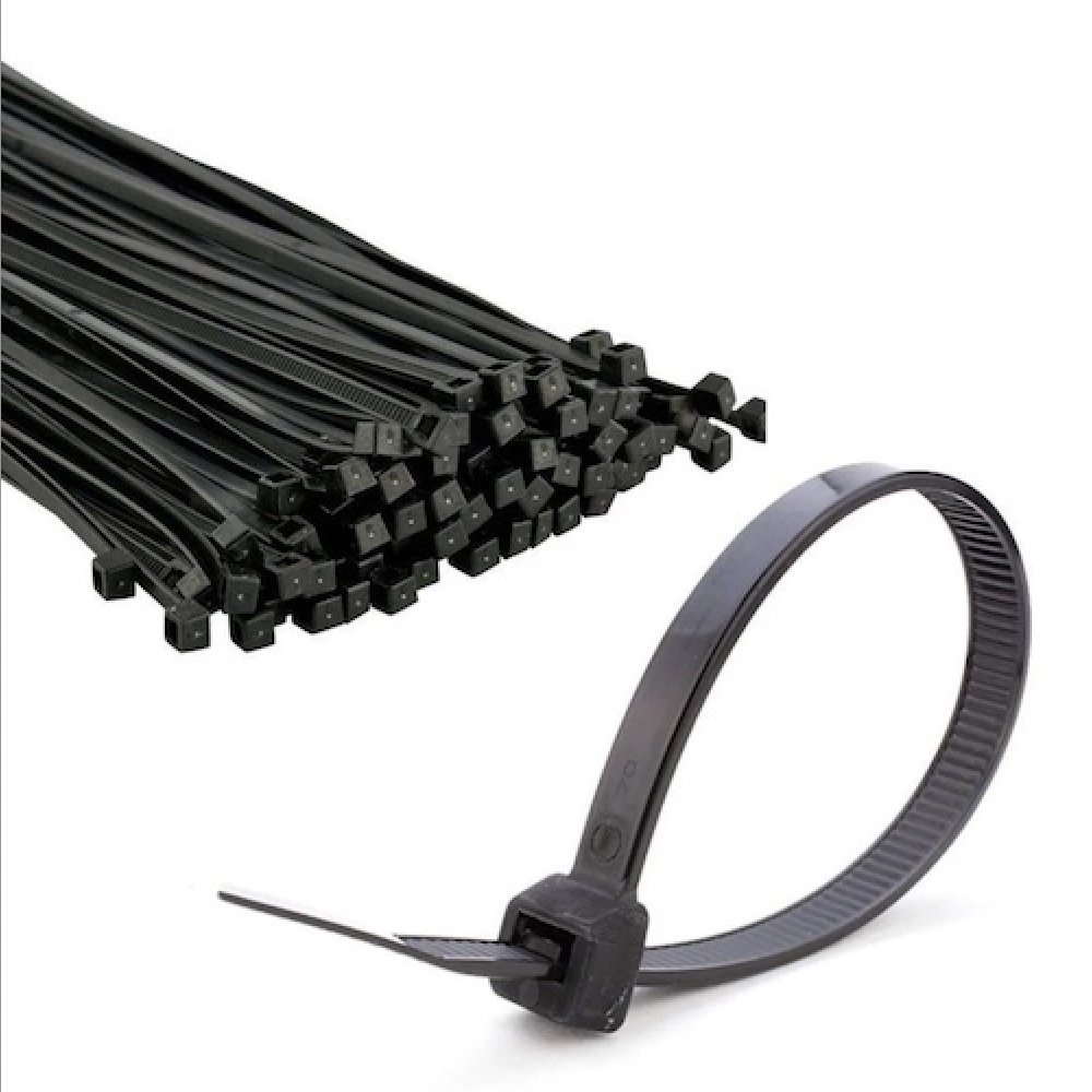 4.8x400%20mm%20Siyah%20Plastik%20Kablo%20Bağı%20Klipsi%20Cırt%20Kelepçe%20100%20Adet