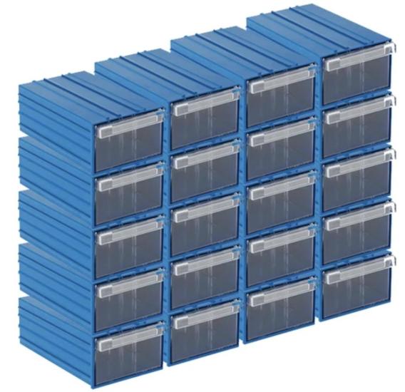 Plastik Çekmeceli Kutu 123x200x80MM (20 Adet)